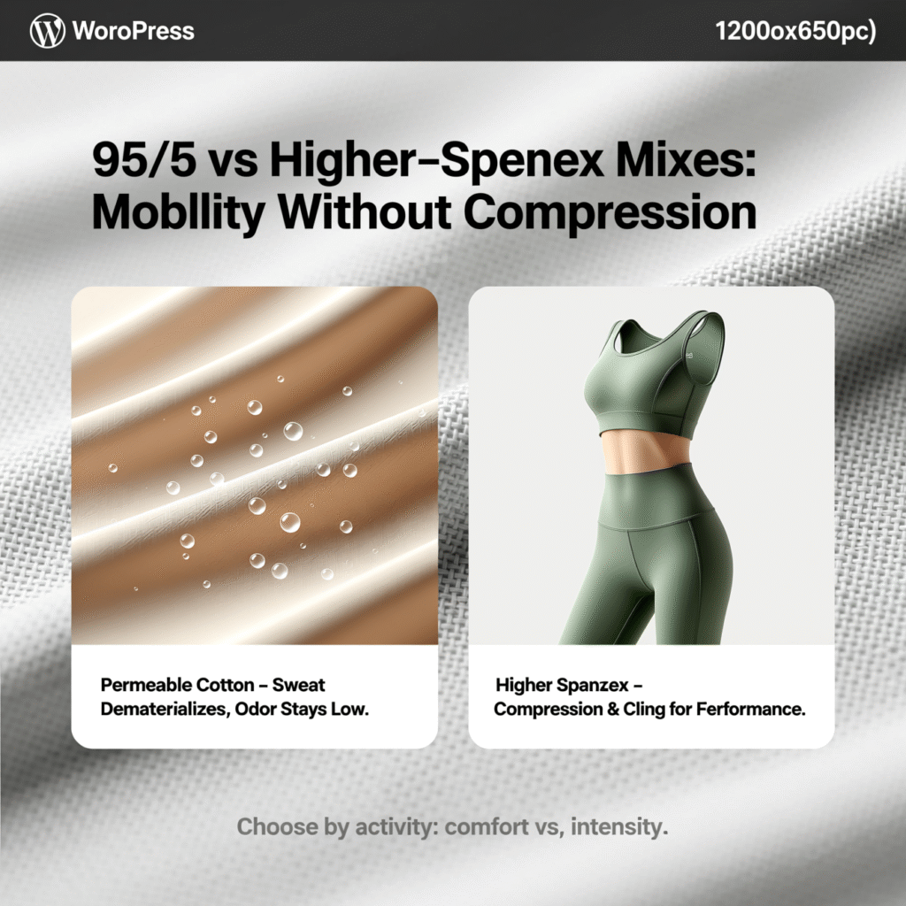 95/5 vs Higher‑Spandex Mixes Mobility Without Compression