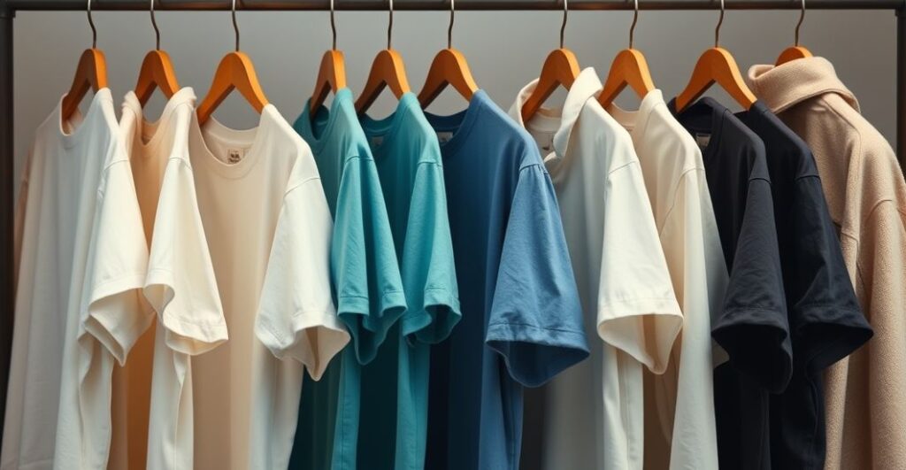 Adjacent staples polos, shirts, and layers