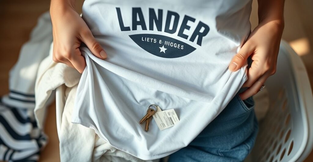 Pre-wash prep: turn inside out, empty pockets, inspect the design