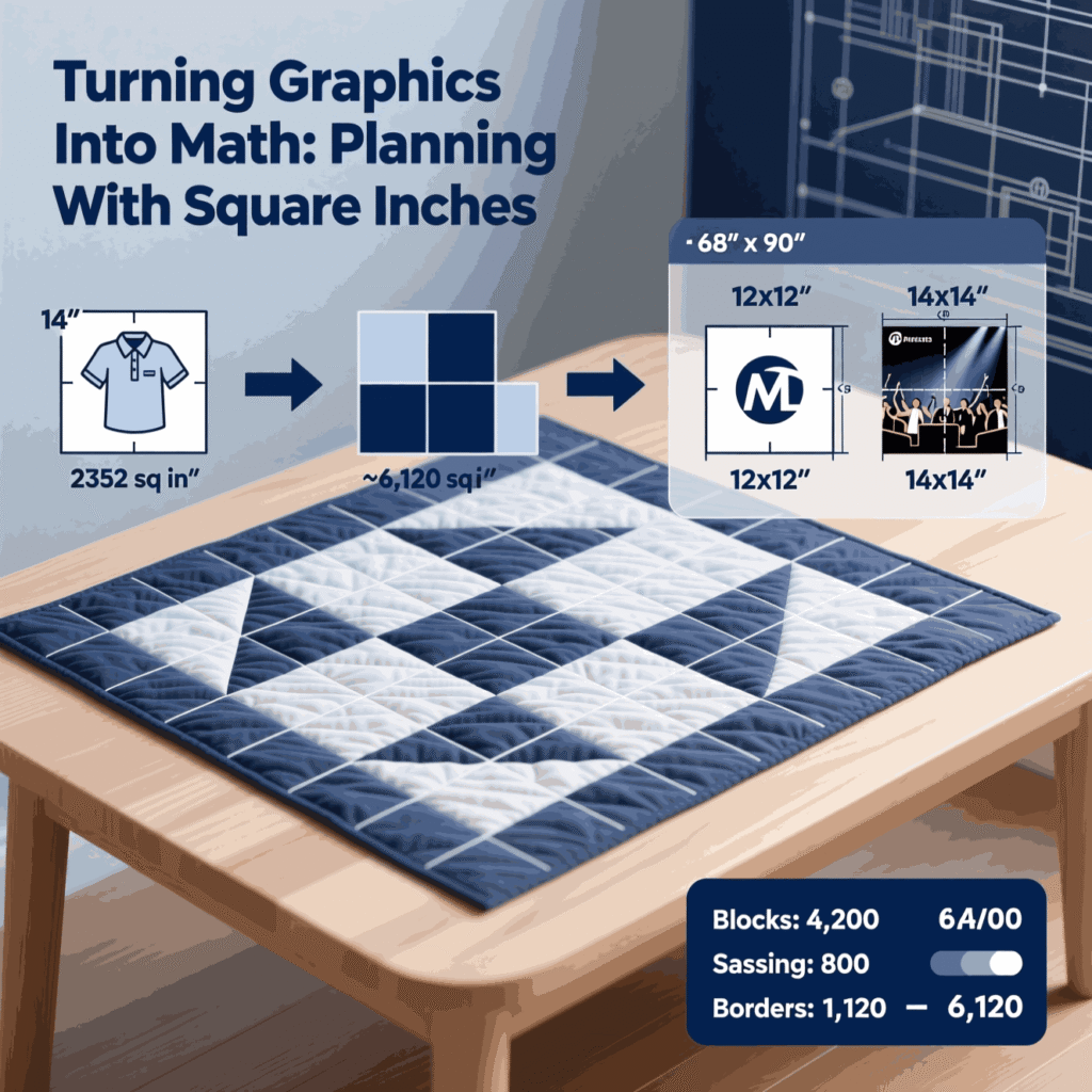 Turning Graphics Into Math: Planning With Square Inches