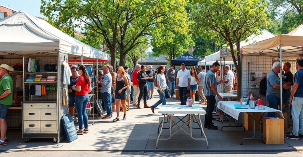 Pop up and market displays that pack flat and set up fast