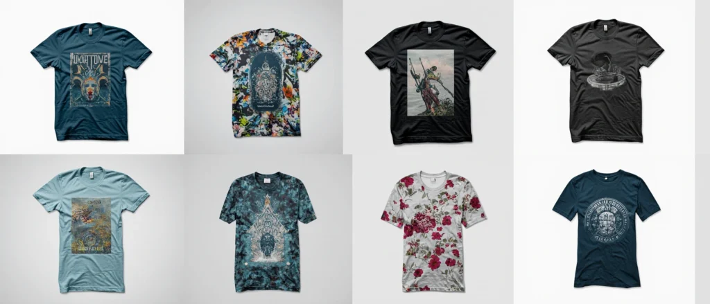 Printing method effects: screen, DTG, DTF, sublimation