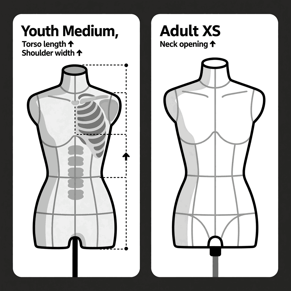 The Critical Comparison: YM Versus Adult XS