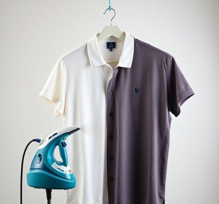 Wrinkle removal: steam vs. iron for polos