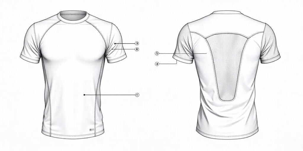 Smart builds: gussets, mesh, and back vents reduce wet zones