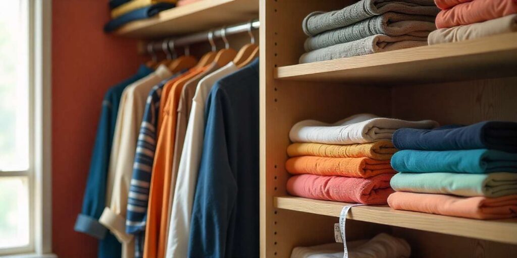 Closet constraints: maximize rod and shelf space for tees