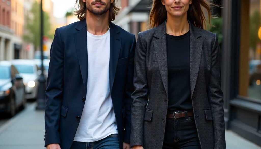 Why the blazer + tee combo works across dress codes