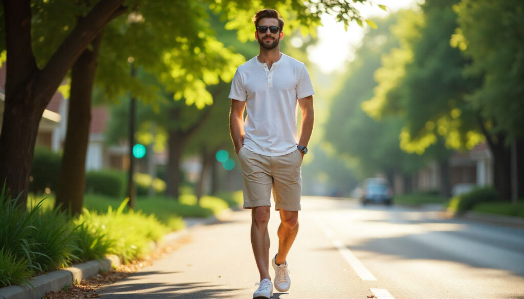 Summer Outfit: Henley With Shorts Done Right