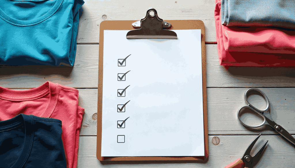 Shopping and prep checklist