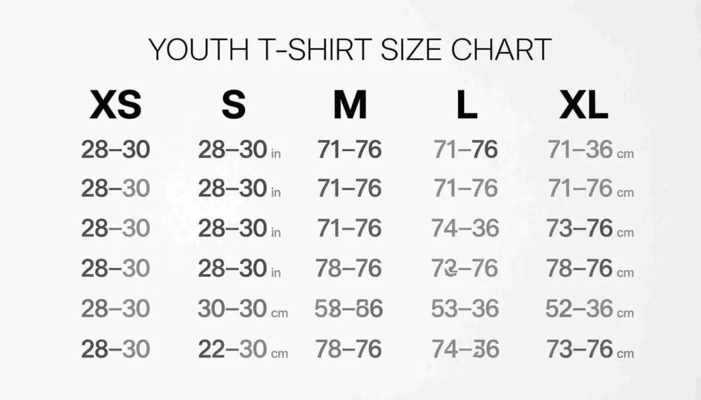 Youth T-Shirt Size Guide: Age vs Measurement