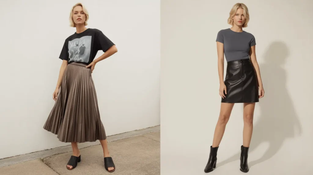 How to Style T-Shirts With Skirts